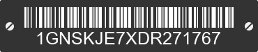 2013 CHEVROLET Suburban 1GNSKJE7XDR271767 VIN decoded