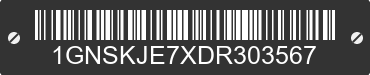 2013 CHEVROLET Suburban 1GNSKJE7XDR303567 VIN decoded