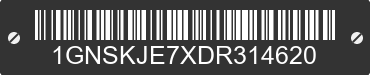 2013 CHEVROLET Suburban 1GNSKJE7XDR314620 VIN decoded