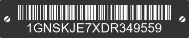 2013 CHEVROLET Suburban 1GNSKJE7XDR349559 VIN decoded