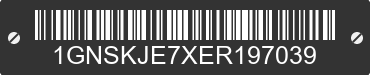 2014 CHEVROLET Suburban 1GNSKJE7XER197039 VIN decoded