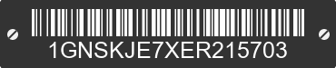 2014 CHEVROLET Suburban 1GNSKJE7XER215703 VIN decoded