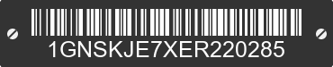 2014 CHEVROLET Suburban 1GNSKJE7XER220285 VIN decoded