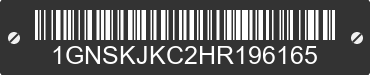 2017 CHEVROLET Suburban 1GNSKJKC2HR196165 VIN decoded