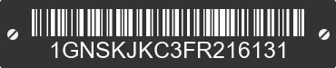 2015 CHEVROLET Suburban 1GNSKJKC3FR216131 VIN decoded