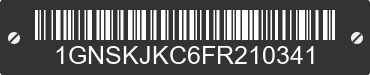 2015 CHEVROLET Suburban 1GNSKJKC6FR210341 VIN decoded