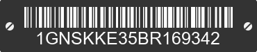 2011 CHEVROLET Suburban 1GNSKKE35BR169342 VIN decoded