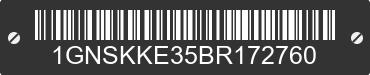 2011 CHEVROLET Suburban 1GNSKKE35BR172760 VIN decoded