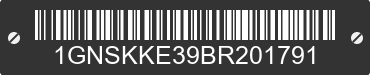2011 CHEVROLET Suburban 1GNSKKE39BR201791 VIN decoded