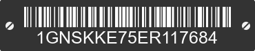 2014 CHEVROLET Suburban 1GNSKKE75ER117684 VIN decoded