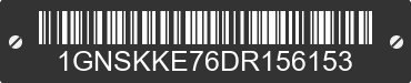 2013 CHEVROLET Suburban 1GNSKKE76DR156153 VIN decoded