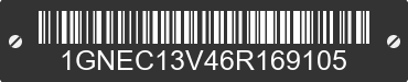 2006 CHEVROLET Tahoe 1GNEC13V46R169105 VIN decoded