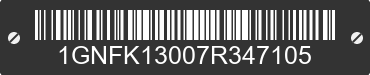 2007 CHEVROLET Tahoe 1GNFK13007R347105 VIN decoded
