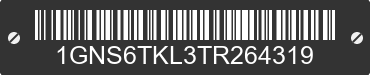 2026 CHEVROLET Tahoe 1GNS6TKL3TR264319 VIN decoded