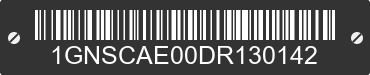 2013 CHEVROLET Tahoe 1GNSCAE00DR130142 VIN decoded
