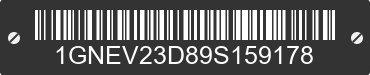 2009 CHEVROLET Traverse 1GNEV23D89S159178 VIN decoded