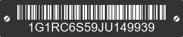 2018 CHEVROLET Volt 1G1RC6S59JU149939 VIN decoded