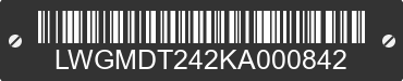 2019 CHONGQING HUANSONG INDUSTRIES Chongqing Huansong Industries LWGMDT242KA000842 VIN decoded