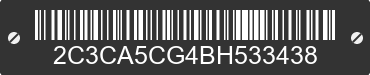 2011 CHRYSLER 300 2C3CA5CG4BH533438 VIN decoded