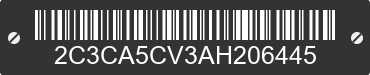 2010 CHRYSLER 300 2C3CA5CV3AH206445 VIN decoded