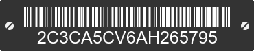2010 CHRYSLER 300 2C3CA5CV6AH265795 VIN decoded