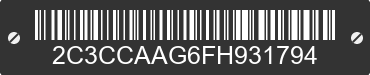 2015 CHRYSLER 300 2C3CCAAG6FH931794 VIN decoded