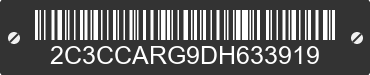 2013 CHRYSLER 300 2C3CCARG9DH633919 VIN decoded