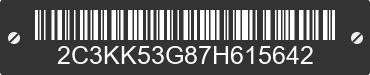 2007 CHRYSLER 300 2C3KK53G87H615642 VIN decoded