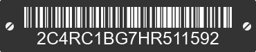 2017 CHRYSLER Pacifica 2C4RC1BG7HR511592 VIN decoded
