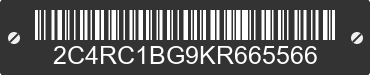2019 CHRYSLER Pacifica 2C4RC1BG9KR665566 VIN decoded