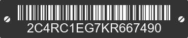 2019 CHRYSLER Pacifica 2C4RC1EG7KR667490 VIN decoded