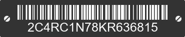 2019 CHRYSLER Pacifica 2C4RC1N78KR636815 VIN decoded