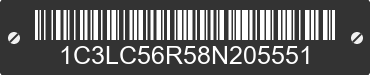 2008 CHRYSLER Sebring 1C3LC56R58N205551 VIN decoded