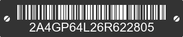 2006 CHRYSLER Town and Country 2A4GP64L26R622805 VIN decoded