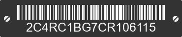 2012 CHRYSLER Town and Country 2C4RC1BG7CR106115 VIN decoded