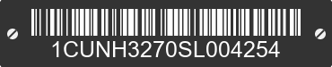 2025 CUSHMAN Haulster 1CUNH3270SL004254 VIN decoded