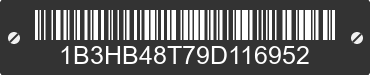 2009 DODGE Caliber 1B3HB48T79D116952 VIN decoded