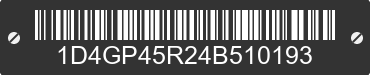 2004 DODGE Caravan 1D4GP45R24B510193 VIN decoded