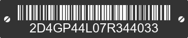 2007 DODGE Caravan/Grand Caravan 2D4GP44L07R344033 VIN decoded