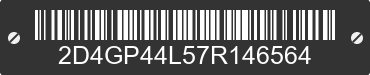2007 DODGE Caravan/Grand Caravan 2D4GP44L57R146564 VIN decoded
