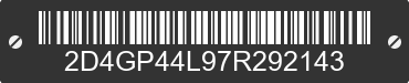 2007 DODGE Caravan/Grand Caravan 2D4GP44L97R292143 VIN decoded