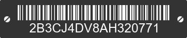 2010 DODGE Challenger 2B3CJ4DV8AH320771 VIN decoded