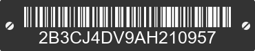 2010 DODGE Challenger 2B3CJ4DV9AH210957 VIN decoded
