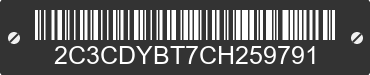 2012 DODGE Challenger 2C3CDYBT7CH259791 VIN decoded