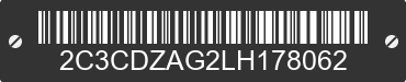 2020 DODGE Challenger 2C3CDZAG2LH178062 VIN decoded