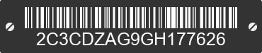 2016 DODGE Challenger 2C3CDZAG9GH177626 VIN decoded