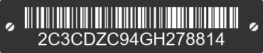 2016 DODGE Challenger 2C3CDZC94GH278814 VIN decoded