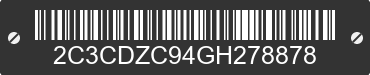 2016 DODGE Challenger 2C3CDZC94GH278878 VIN decoded