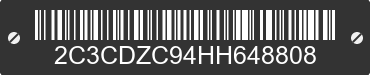 2017 DODGE Challenger 2C3CDZC94HH648808 VIN decoded