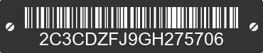 2016 DODGE Challenger 2C3CDZFJ9GH275706 VIN decoded